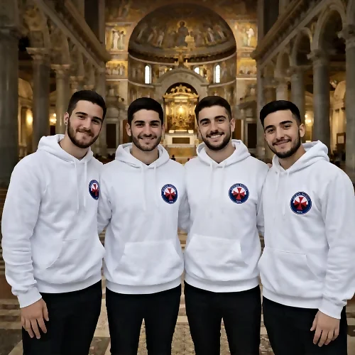 Giovani associati in visita a una basilica